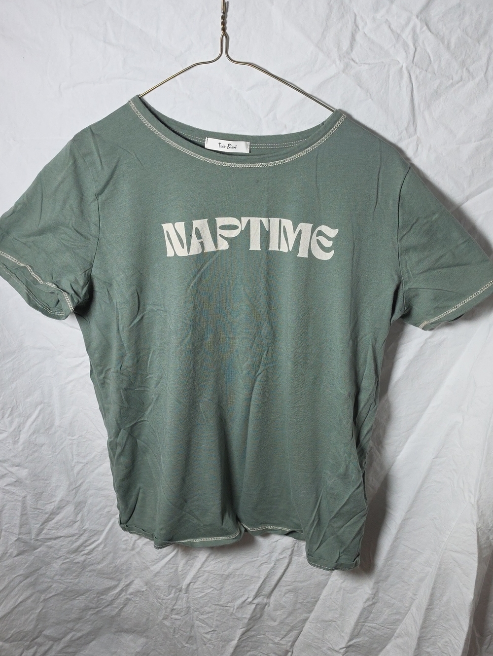 Naptime Graphic Tee - Sage Green Women’s Top